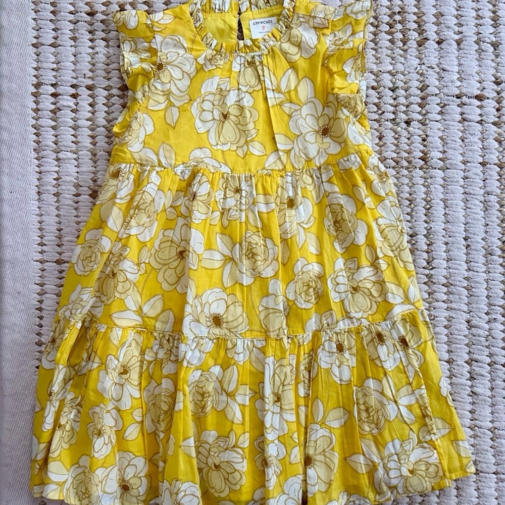 Crewcuts Yellow Pleated Sundress Sleeveless Casual